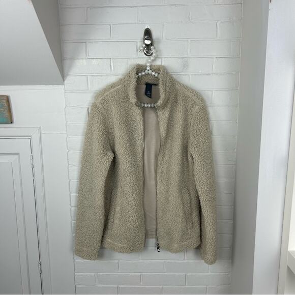 H&M Regular Fit Tan Teddy Zip Up Jacket Size S - Picture 9 of 9